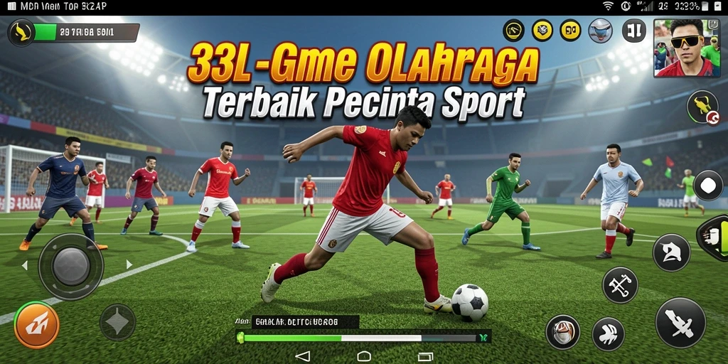 Screenshot utama 33L menampilkan aksi seru dalam pertandingan olahraga.