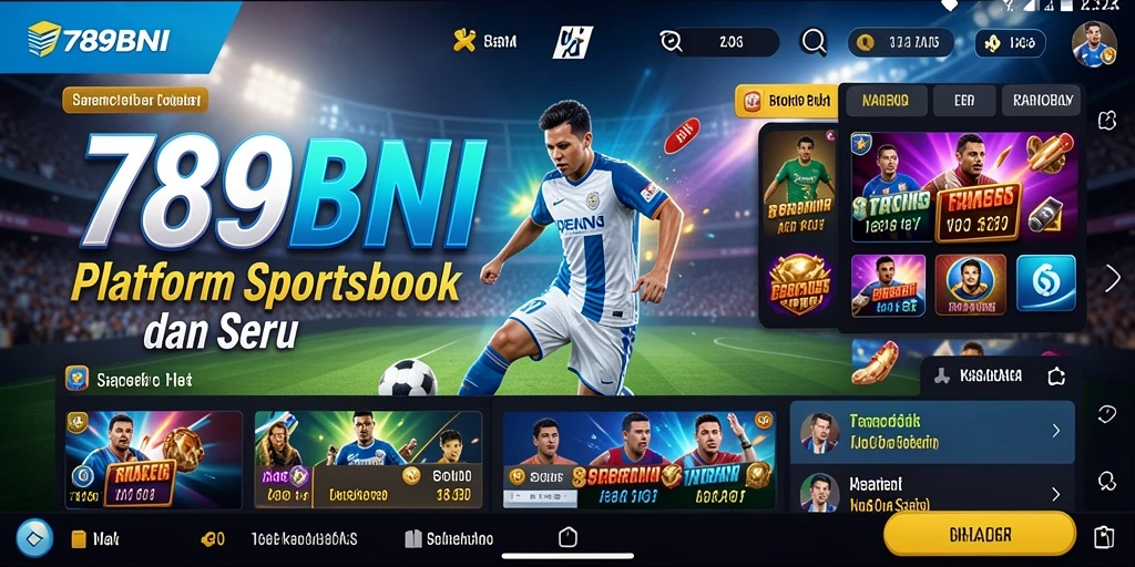 Screenshot utama 789BNI menampilkan antarmuka simpel dan menarik dari aplikasi sportsbook.