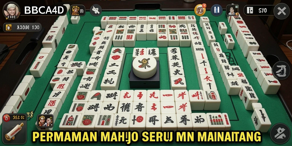 Tampilan gameplay BBCA4D menampilkan papan Mahjong yang menarik.