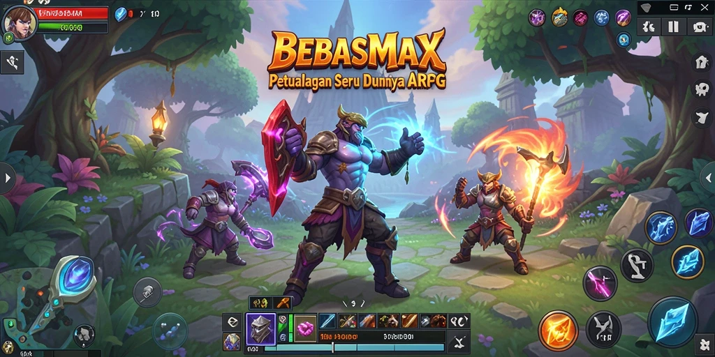 Tampilan screenshot BEBASMAX yang menunjukkan aksi seru di dalam game ARPG.