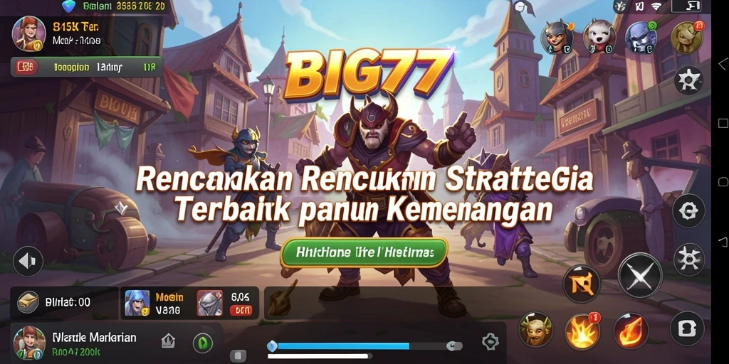 Tangkapan layar utama BIG77 menunjukkan momen strategis dalam gameplay.