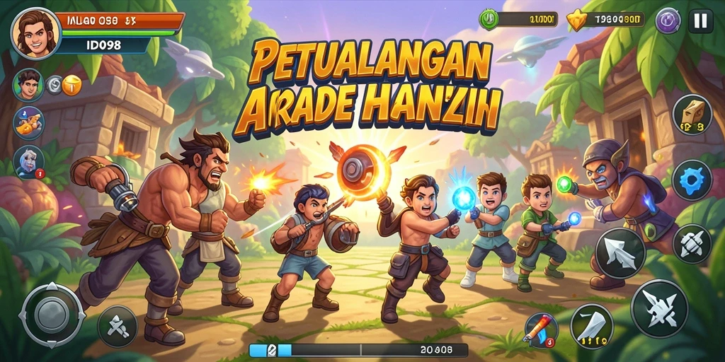 Tampilan gameplay seru dari ID098, penuh aksi dan tantangan.
