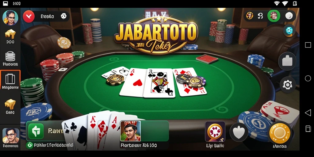 Tampilan gameplay seru di JABARTOTO saat bermain Poker.