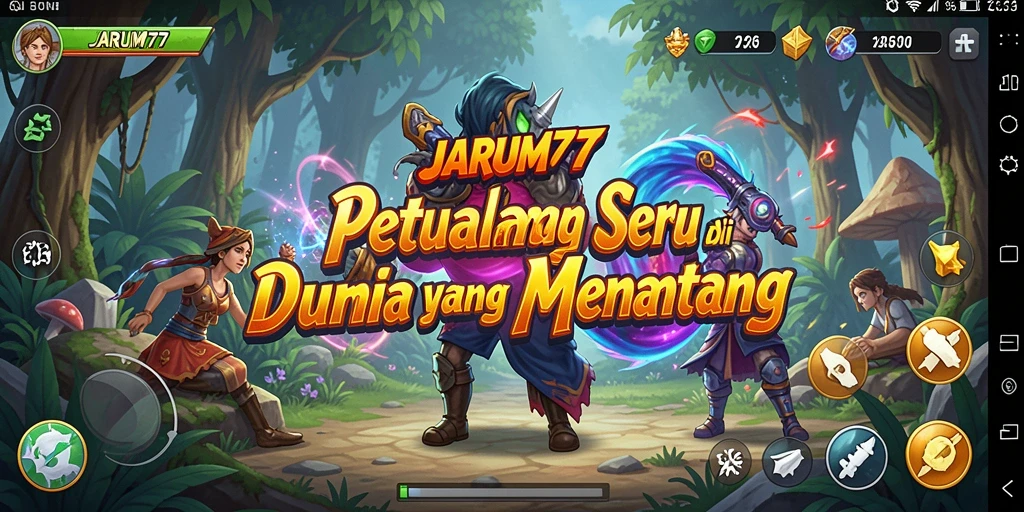Screenshot JARUM77 menampilkan aksi menegangkan dalam gameplay Adventure.