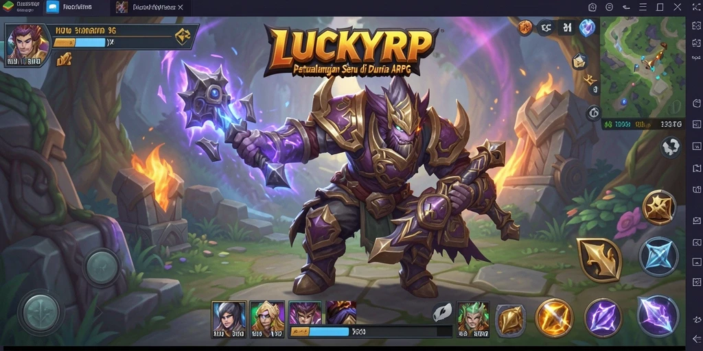 Tampilan gameplay mendebarkan dalam game ARPG LUCKYRP.
