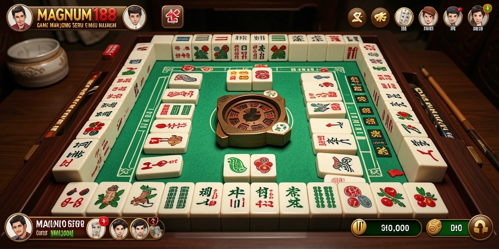 Tangkapan layar utama MAGNUM188 menampilkan gameplay Mahjong yang menarik.