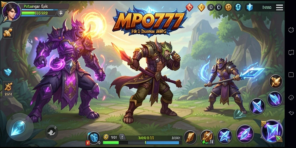 Screenshot menampilkan aksi seru dalam permainan ARPG MPO777.
