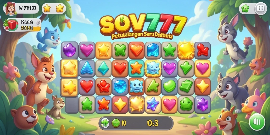 Tampilan gameplay SOV777 yang menarik dan seru dalam kategori Match-3.