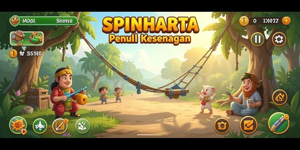 Gameplay SPINHARTA yang seru dan penuh warna.