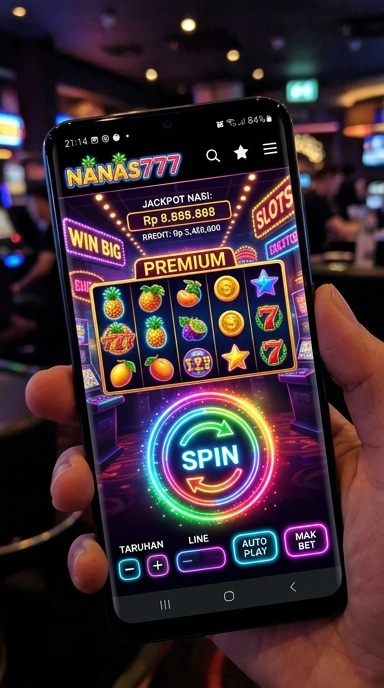 Tampilan utama aplikasi nanas777 yang user-friendly.